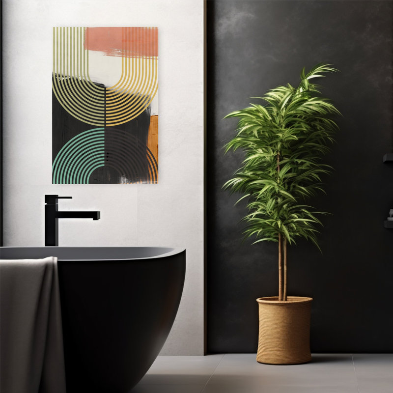 «Bolded II», art géométrique abstrait moderne, H 24 po x l 16 po
