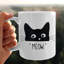 Tasse de chat noir avec chat Meow