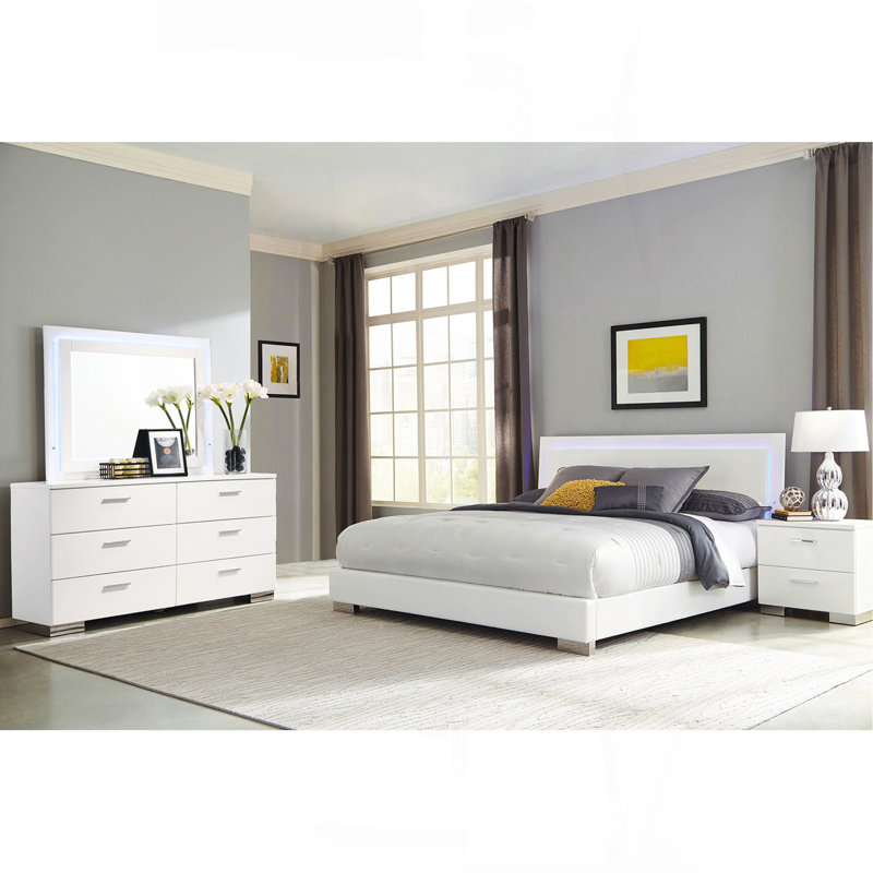 Ensemble de chambre avec grand lit 4 pièces Dulcey
