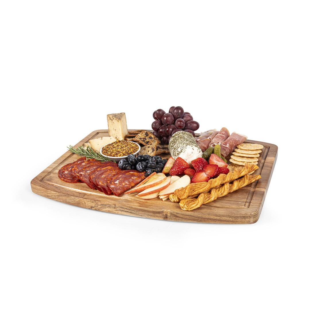 Ovale Acacia Cutting Board - Cheese Boards Charcuterie Boards - Wood Serving Platter Entrekin Millwood Pines