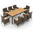 9 Pcs Outdoor Dining Set With Acacia Wood Table Top Patio Dining Set For 8 People-1013516642