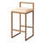 Carbone Modern Marble-Look Breakfast Dining Table Set with 2 Stools and Built-In Storage – Brass Base Finish