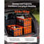 Bacs de rangement pliables en plastique, 45 L, ensemble de 6, supporte 15 kg par bac, caisses de rangement empilables et pliables avec poignées, contenants robustes et pliables, paniers gain de place, conçus pour l'organisation de la maison
