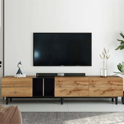 Meuble télé Evanuk, console multimédia, centre de divertissement avec grand meuble de rangement Evanuk