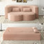 Canapé-lit moderne avec 2 coussins, canapé-lit convertible en velours côtelé rembourré de mousse, matelas pliant de 15 po pour le salon, lit d'invité, aucun assemblage requis-1913885241