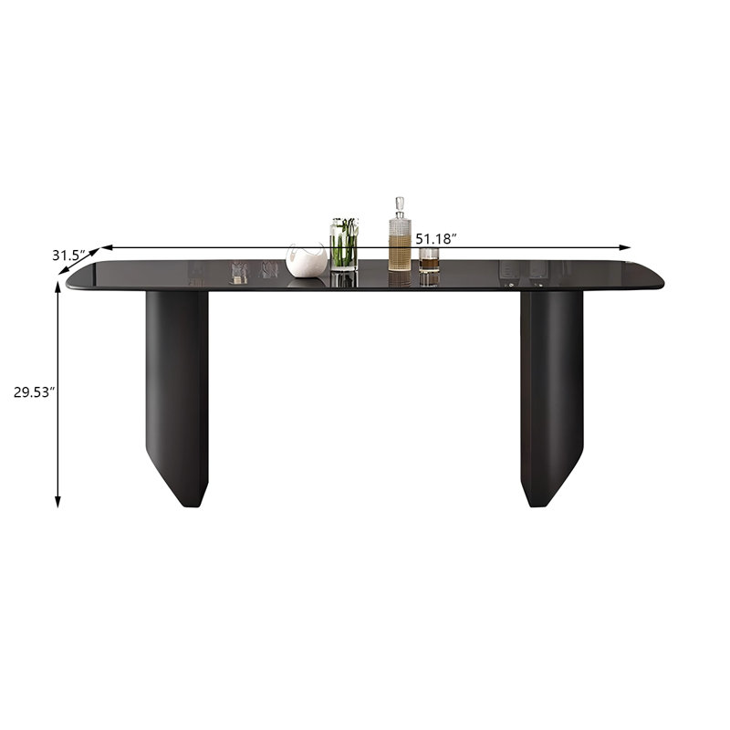 Table de salle à manger Sintered Stone, H 29,53 po x L 51,18 po x l 31,5 po
