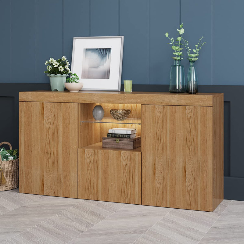 Fayeth 135Cm Wide Sideboard, Beige
