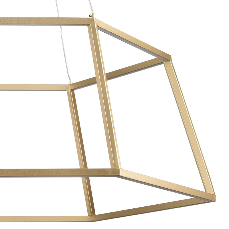 Minimalist 23.25'' Wide Integrated LED Chandelier - Soft Gold, 11.25" H x 23.25" W x 23.25" D