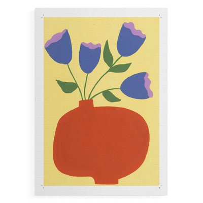 Fleurs modernes III - impression sur toile seulement - non encadrée