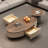 Vintage oval solid wood coffee table