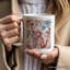 Tasse patriotique Statue de la Liberté et feux d'artifice, cadeau festif du 4 juillet avec nom personnalisé