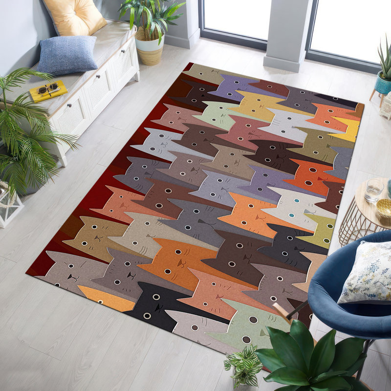 Tapis à motif floral chic et vibrant avec des poils doux, idéal pour n'importe quelle pièce de votre maison