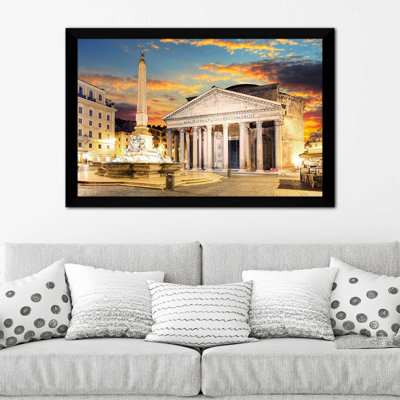 «Pantheon Rome», reproduction de photo encadrée
