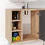 Harek 60cm Single Bathroom Vanity Base Only in Brown/Black