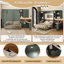 Grand lit escamotable mural avec rangement hydraulique, canapé, tablettes et tiroirs, éclairage DEL et USB, panneau gris, canapé-1171390124