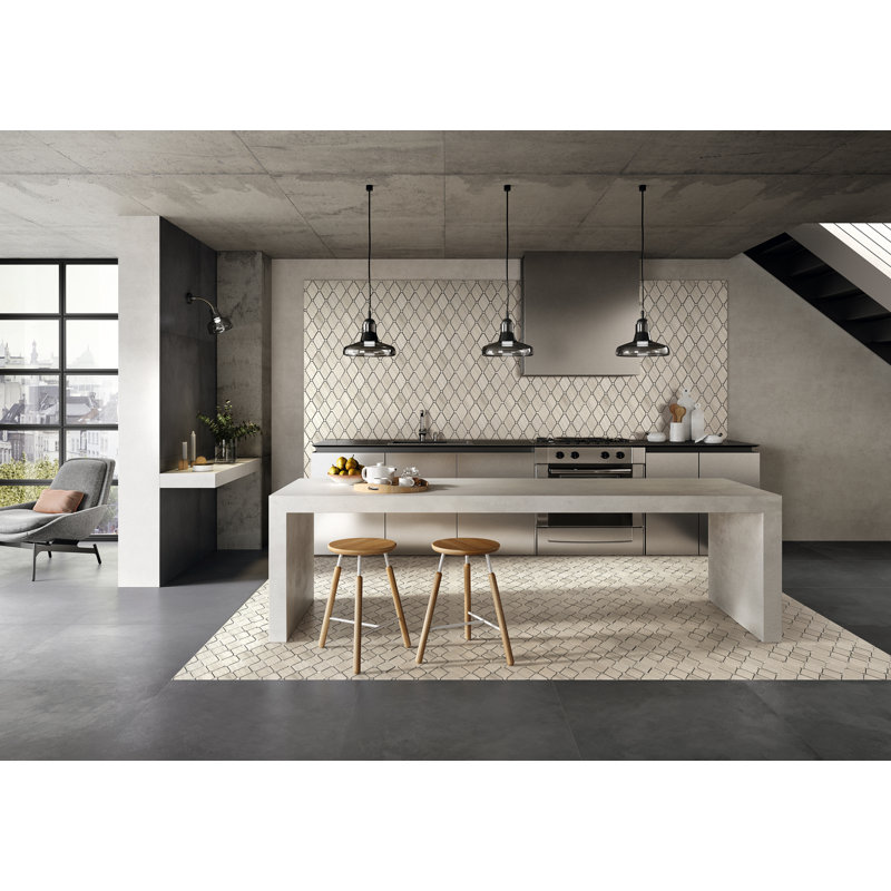 Carrara 3" x 5" Marble Grid Mosaic Wall & Floor Tile, White Oak