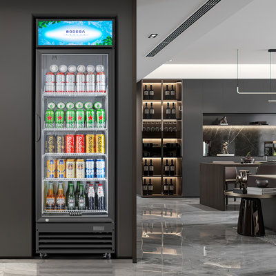 Bodegacooler 12.5 Cu. Ft. Commercial Beverage Refrigerator With Glass Door, Led Lighting, Adjustable Shelves & Automatic Defrost  Holds 420 Cans Or 1 — FIN-0017965 | Fridge.com