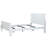 Queen Size Solid Wood Bed In White, Fitted With Drawer Bottoms And Metal Glides For Bedroom Use White Finish French Bottoms, Ideal A Radiant Setting-24883614-24883608