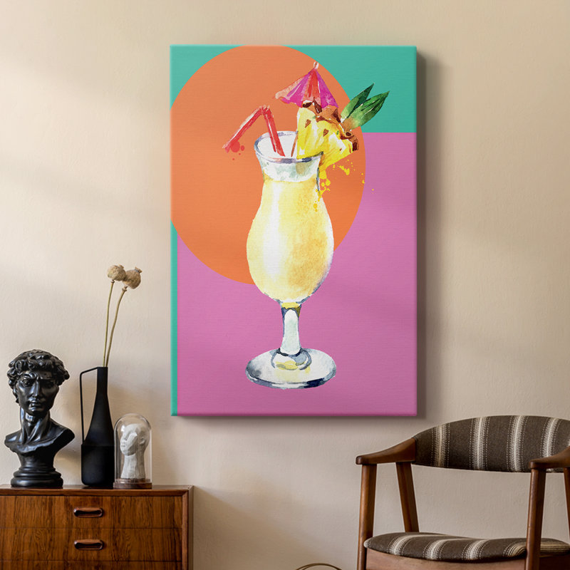 Pina Colada - galerie Cavas sur mesure, H 18 po x l 12 po