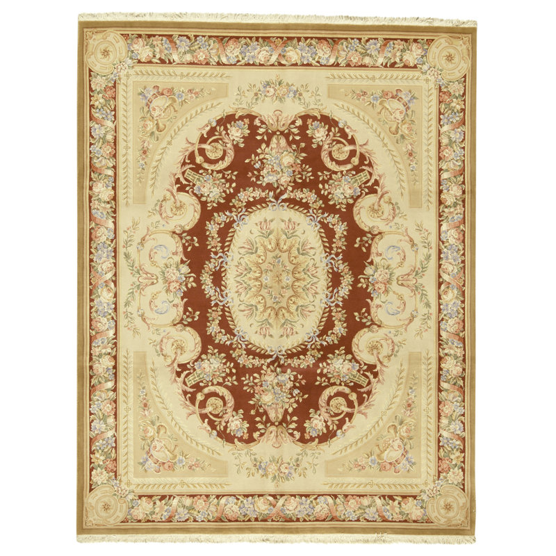 Handmade Silk and Wool Area Rug