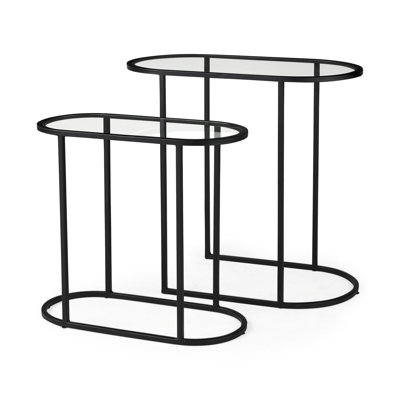 Eboni Glass End Table