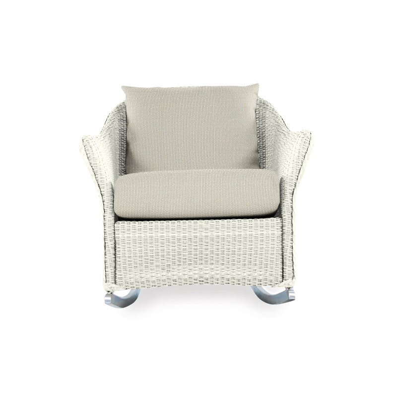Weekend Retreat Outdoor Rocker Chair, Demo Oatmeal, Ivory