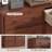 47 Inch Dresser for Bedroom, 8 Drawer Dresser with Large Drawers, Mid Century Modern Wide Wood Chest for Living Room, Hallway, Cherry Wood Color-577293714