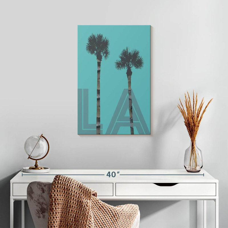 Aime Palm Trees LA - bleu, H 24 po x l 16 po