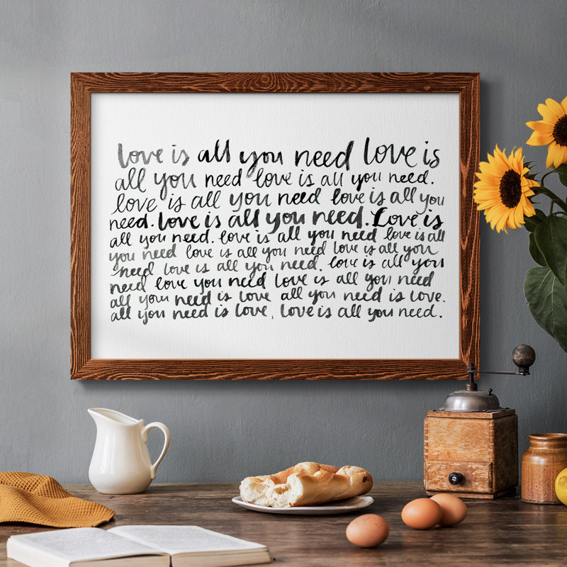 Écriture avec amour I - Reproduction de photo sur toile, Érable, H 14 po x l 20 po x P 1,5 po
