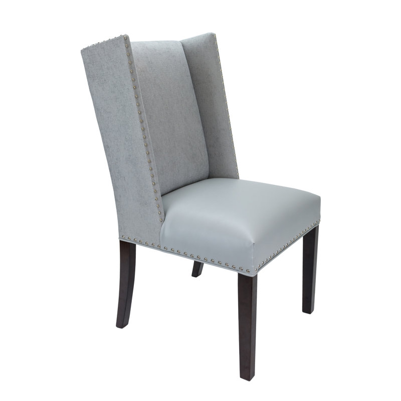 Chaise d'appoint rembourrée Bernier, Espresso, Gris clair