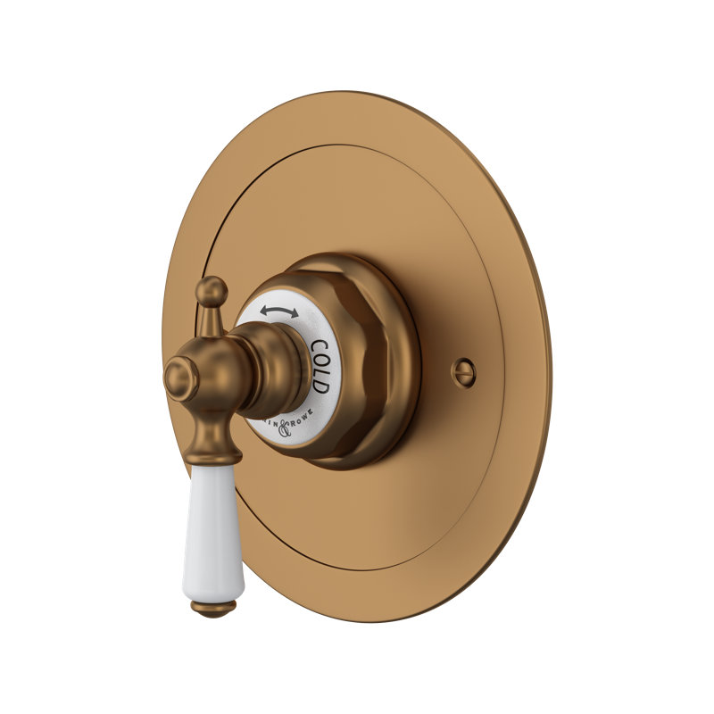 Edwardian™ Era 3/4" Round Thermostatic Trim without Volume Control, English Bronze