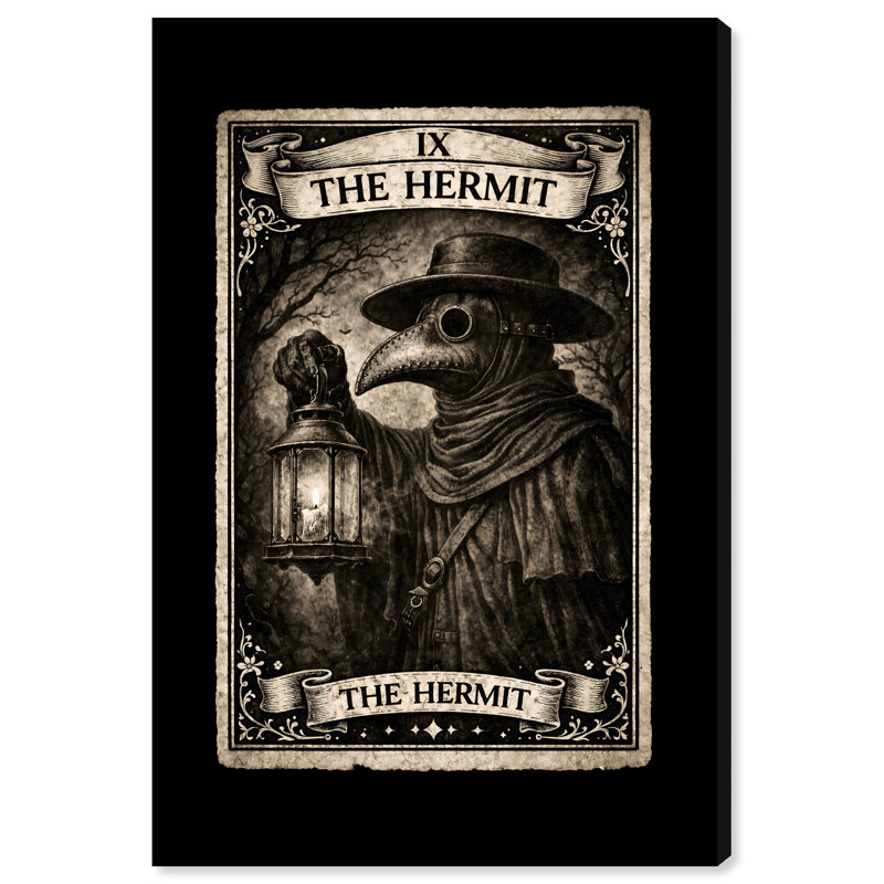 «Spooky Hermit Tarot Card», impression sur toile par Art Remedy, tendue sur châssis, 10 x 15, H 15 po x l 10 po