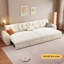 Canapé-lit modulaire en similicuir blanc crème-1270686443