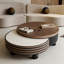 Microcrystalline stone storage coffee table