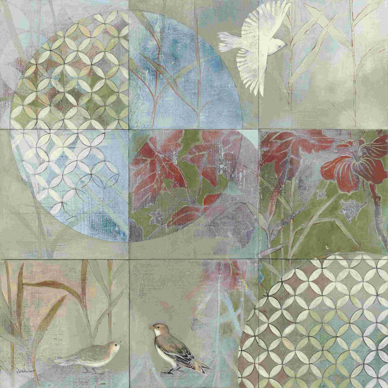Oiseau abstrait, H 12 po x l 12 po, Non, Toile tendue
