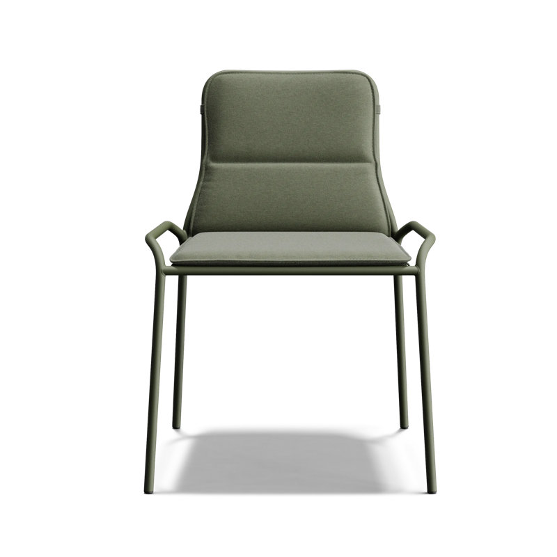 XY Outdoor Dining Side Chair, Olive