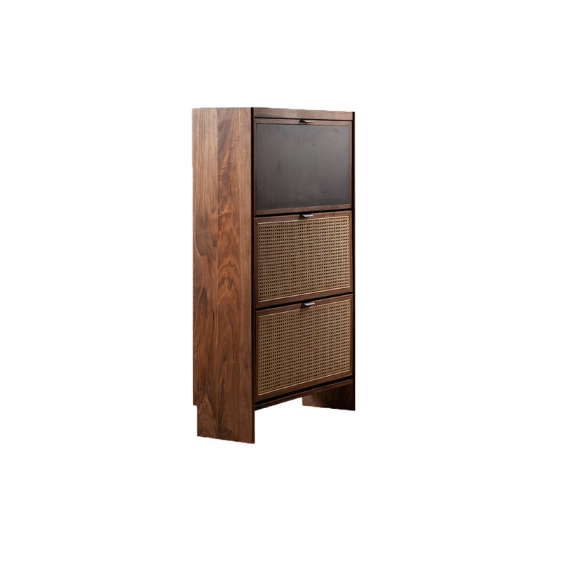 Armoire d'appoint en bois massif noyer noir