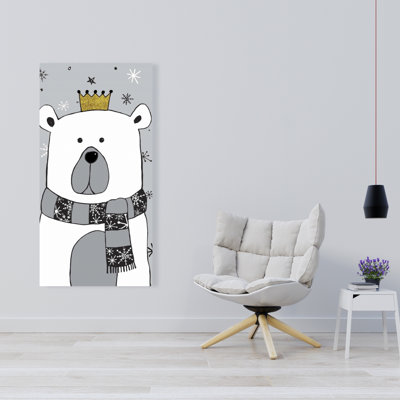 Beautiful bear - Illustrative Holidays Canvas for Home Decor