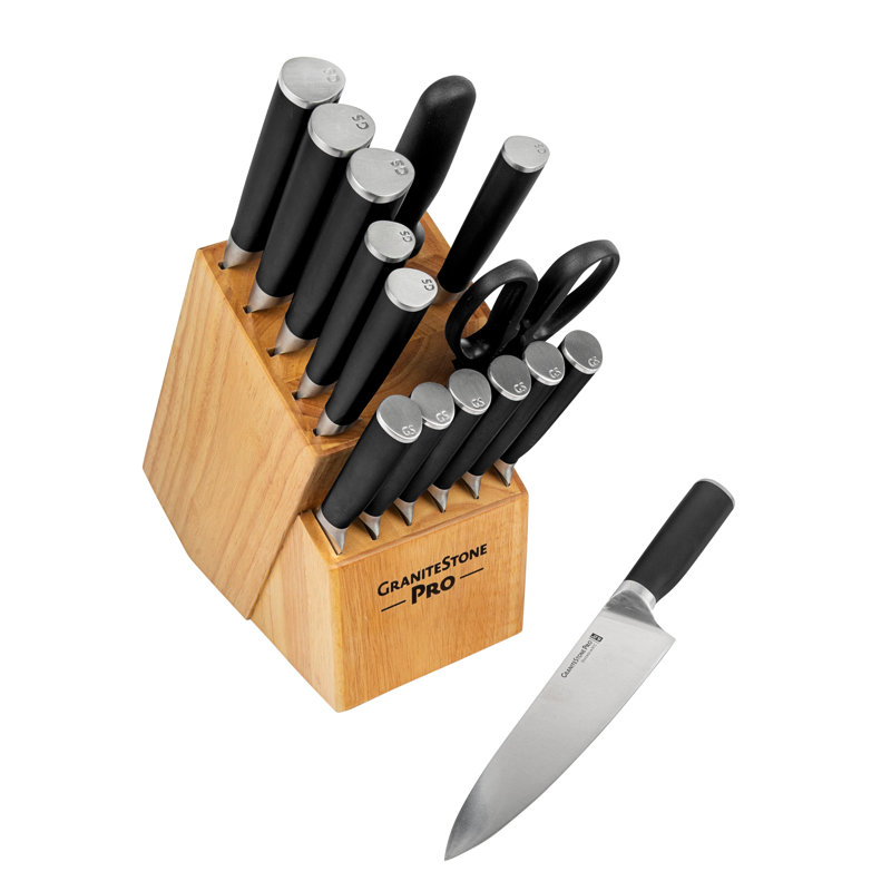 Ensemble de couteaux 14 pièces Granitestone Pro Nutriblade, Noir