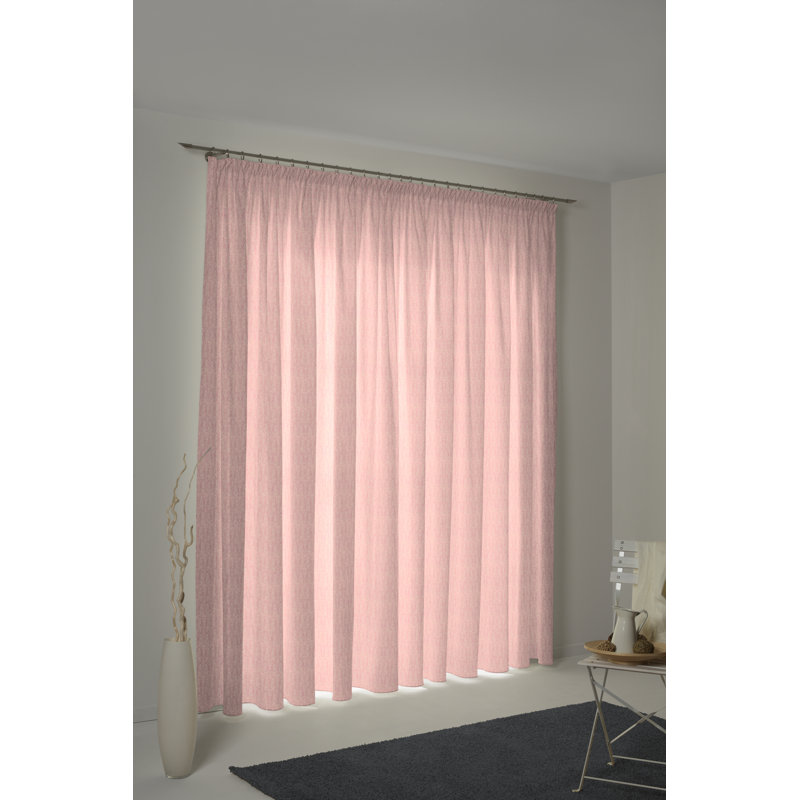 Wybron Little Parrot Slot Top Opaque Curtain, 145 W x 225 D cm, Pink/Rose