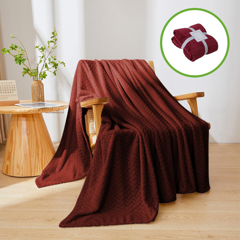 Couvertures de kfndieu Summertime douces, douces, chaudes et multifonctionnelles, Red