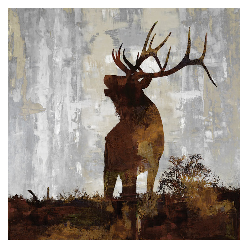 « elk », reproduction d’art sur toile, H 18 po x l 18 po x P 1,5 po