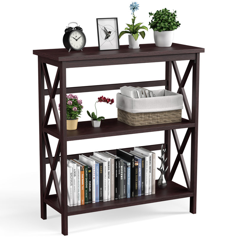 Asbury Etagere Bookcase, Brown