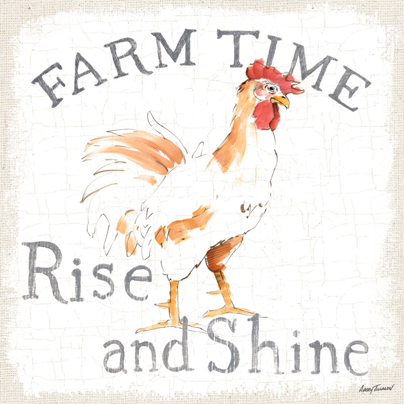 Farm Time Burlap by Avery Tillmon - Wrapped Canvas Print, 51cm H x 51cm W