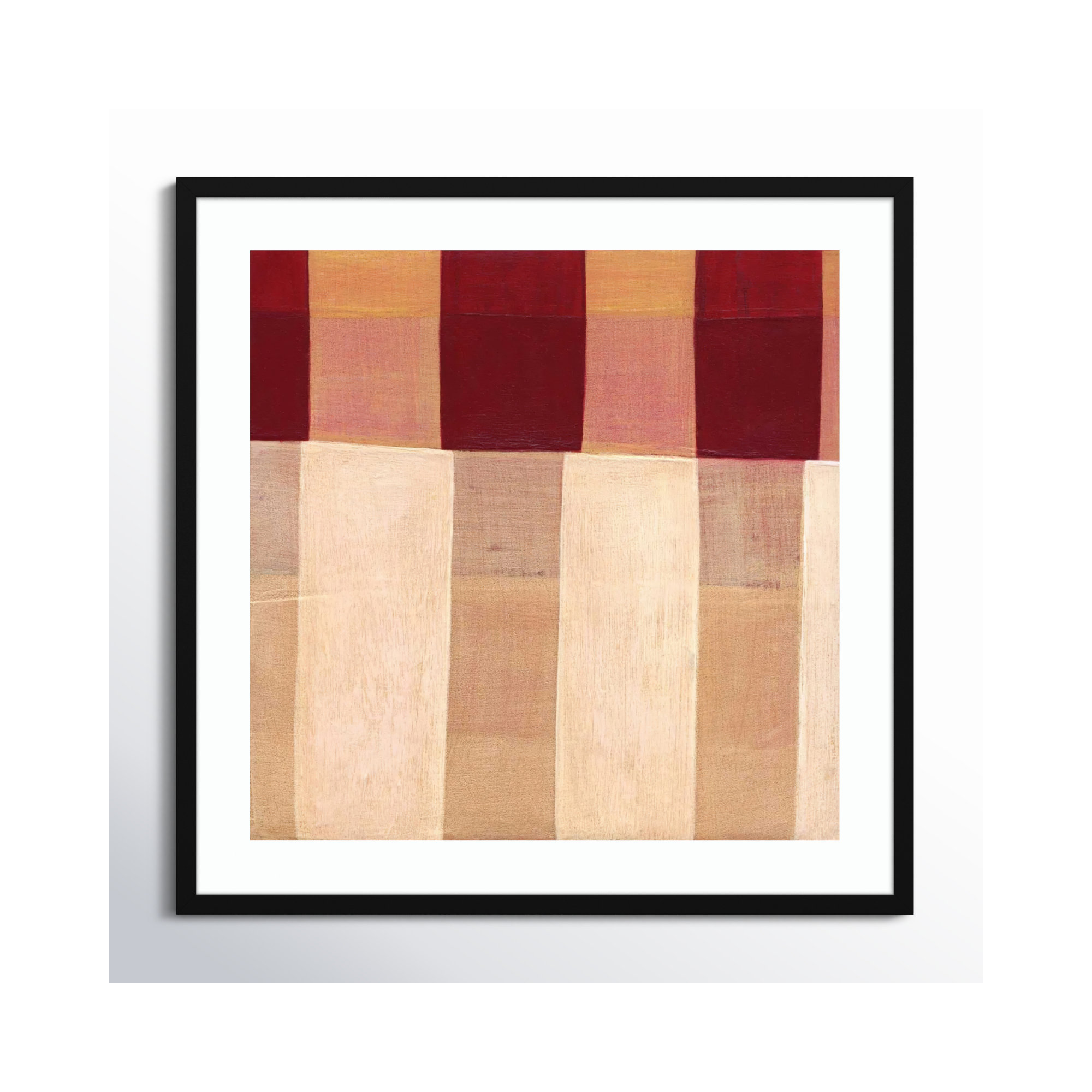 Broken Stripes 1 by Laura Nugent, Black, 33" H x 33" W x 1" D