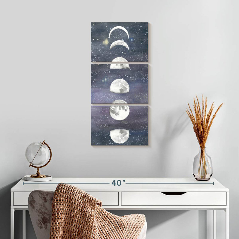 Carte de la lune II, H 27 po x l 12 po