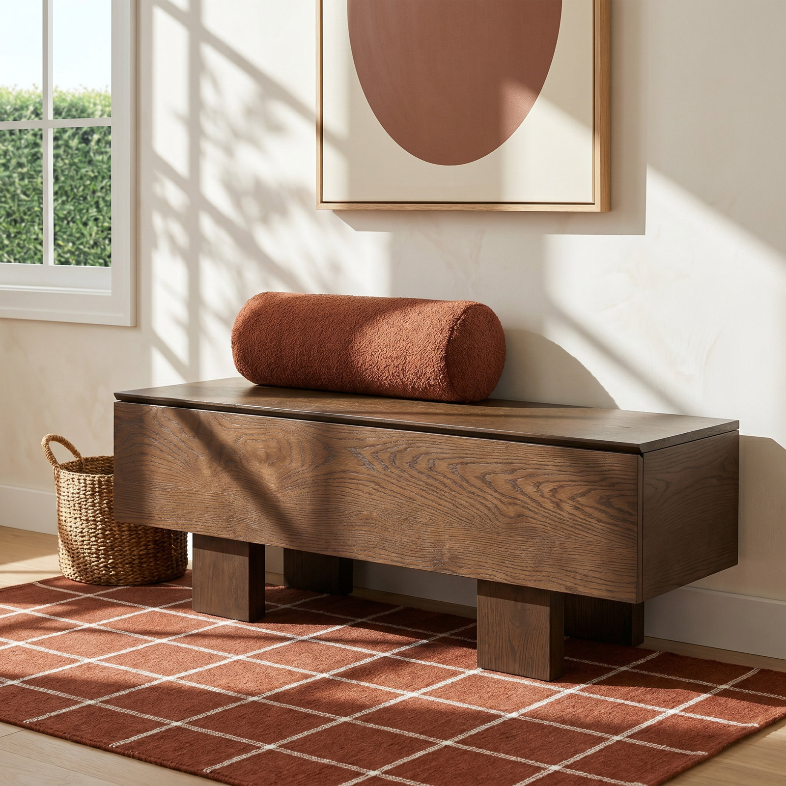 Olavi 50" Bedroom Bench, Walnut