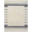 Hand Knotted Wool Striped Area Rug in Natural/Taupe/Gray-880787372
