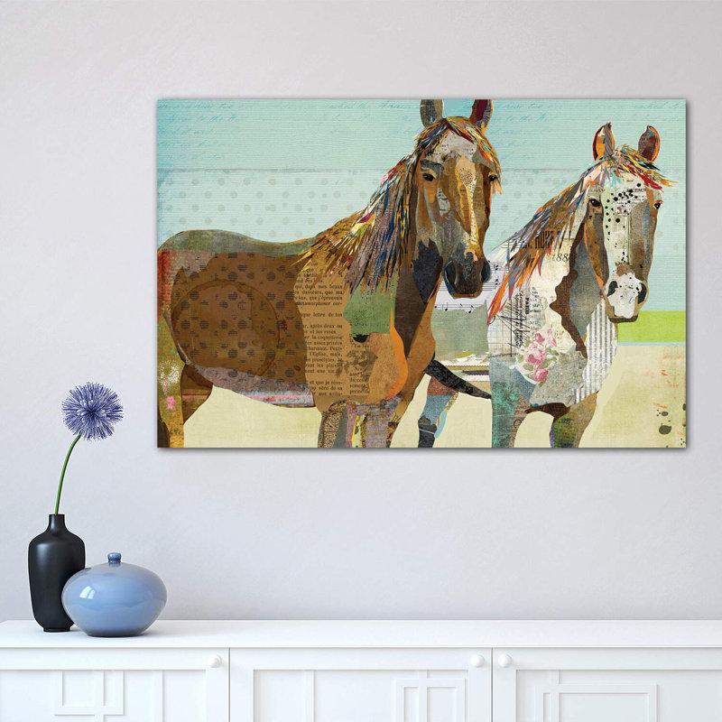2 Horses by Traci Anderson - Wrapped Canvas Print, 45.72cm H x 66.04cm W x 3.81cm D