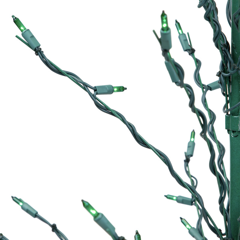 Arbre de Noël pré-éclairé vert cascade, H 4 pi